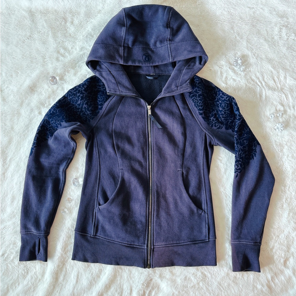 LULULEMON SCUBA FULL ZIP HOODIE -Navy blue - Size 6